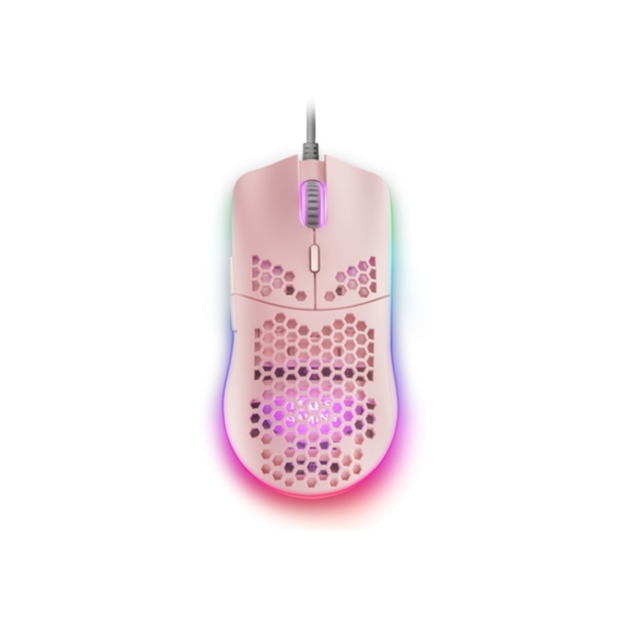 Mouse Mars Gaming MMAX Diseo Hive Pink RGB 12400dpi Pixart 3327PRO